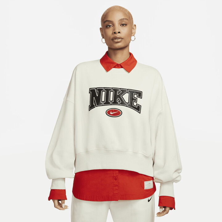 Nike Women's Sportswear Phoenix Fleece City Edition Over-Oversized Crewneck  Sweatshirt in Grey - ShopStyle Activewear Tops