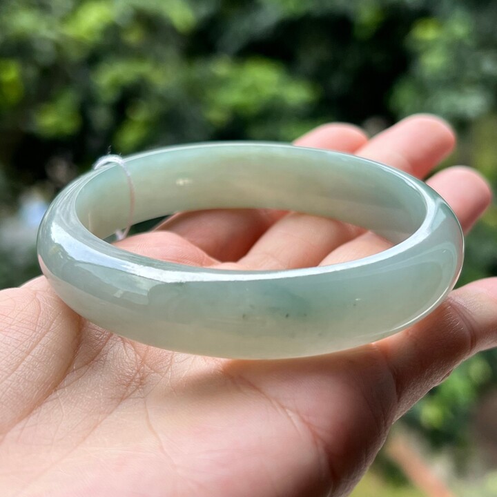 Etsy 59.35mm Natural Jade Bangle Fine Grain Bluish Green Mb6L5L10 Grade A Jadeite