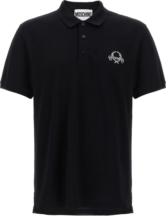 Moschino Laurel Embroidered Polo Shirt
