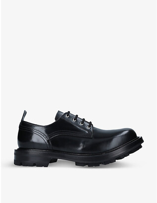 Alexander McQueen Worker lace-up leather Derby shoes