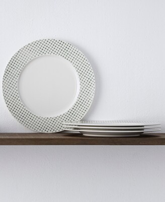 Noritake Hammock "Dots" Rim Dinner Plates, Set of 4