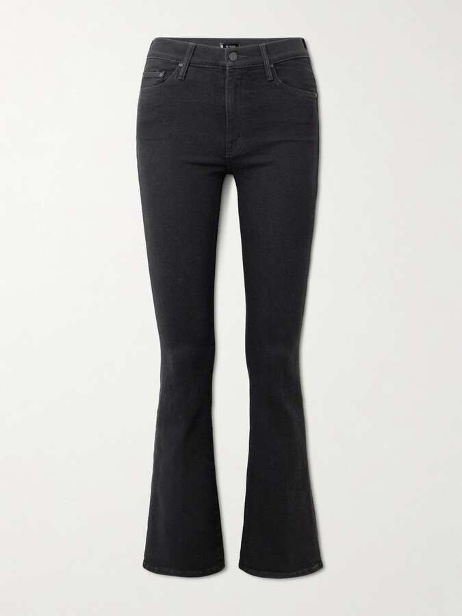 Mother - The Weekender Mid-rise Flared Jeans - Black