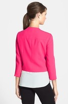 Thumbnail for your product : Chaus Zip Front Crop Crepe Jacket