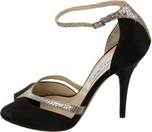 Jimmy Choo Satin Colorblock Pattern D'Orsay Pumps
