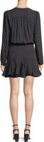 Thumbnail for your product : Veronica Beard Riggins Button-Front Flounce Mini Dress
