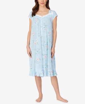 Eileen West Floral Print Knit Waltz Nightgown