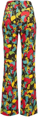 La DoubleJ Saturday Night floral-print flared trousers