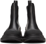 Thumbnail for your product : Alexander McQueen Black Tread Slick Chelsea Boots
