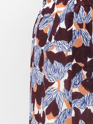 Alysi High-Rise Floral-Print Silk Skirt