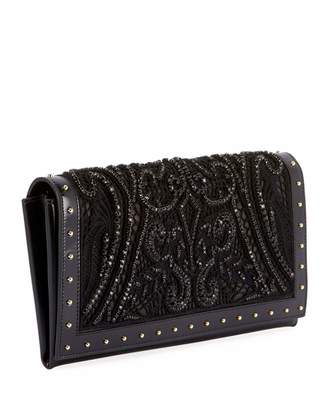Balmain Beaded and Embroidered Clutch Bag