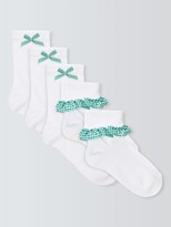 Thumbnail for your product : John Lewis & Partners Children's Gingham Trim Socks