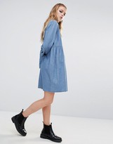 Thumbnail for your product : Reclaimed Vintage Denim Smock Dress