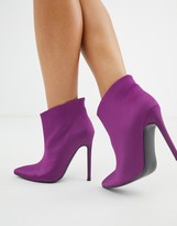 Thumbnail for your product : ASOS DESIGN Effortless pull on ankle boots in purple