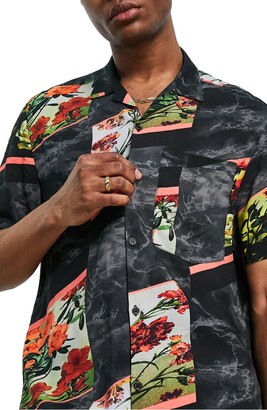 Men Black Short Sleeve Button Up Shirt | Shop the world's largest 