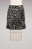 Wavy Short Pleated Crepe Skirt 
