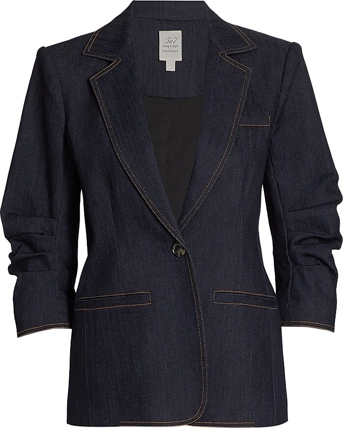 Cinq à Sept Women's Khloe Denim Blazer - Indigo - Size 14