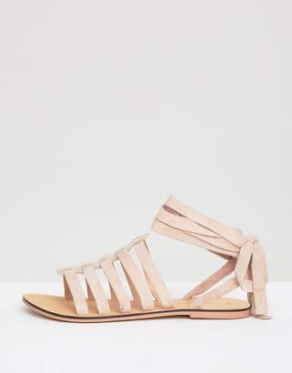 New Look Suede Cage Gladiator Flat Sandal