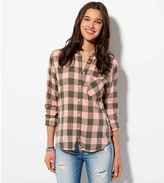 Thumbnail for your product : American Eagle AE Plaid Girlfriend Shirt