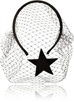 Thumbnail for your product : RED Valentino Star-appliquéd point d'esprit and satin headband