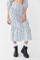 Thumbnail for your product : Urban Outfitters Petunia Ruffle Button-Down Midi Skirt