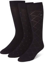 Thumbnail for your product : Calvin Klein Mens Three-Pair Assorted Dress Socks