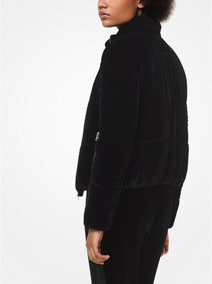 Michael Kors Velvet Puffer Jacket - ShopStyle