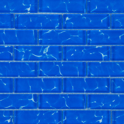 WS Tiles Swimming Pool 1" X 3" Straight Edge Glass Mosaic Tile