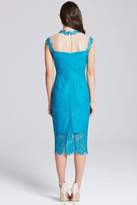Thumbnail for your product : Turquoise Lace High Neck Bodycon Dress