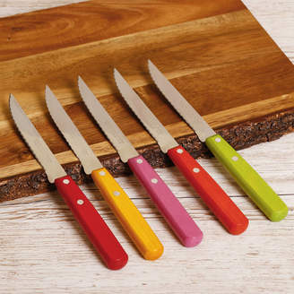 Dibor Set Of Five Multi Coloured Steak Knives