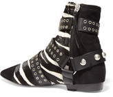 Thumbnail for your product : Isabel Marant Rolling Zebra-print Calf Hair, Suede And Leather Ankle Boots - Zebra print