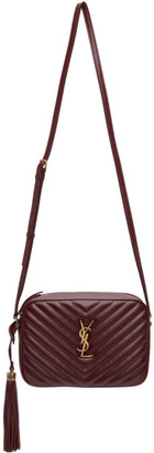 ysl burgundy camera bolsa