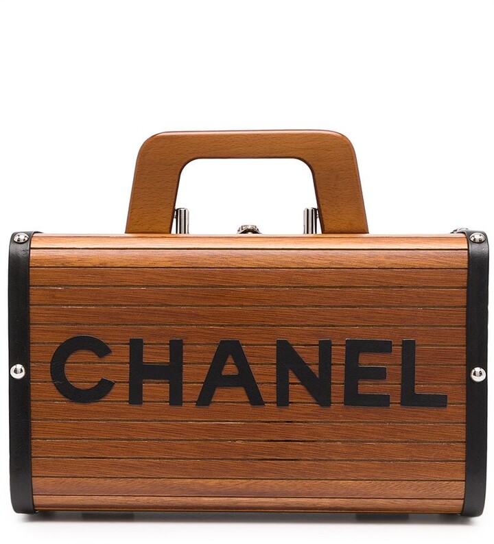 CHANEL * 1994-1996 Wooden Box Handbag 90289
