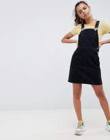 Thumbnail for your product : ASOS Petite Design Petite Denim Dungaree Dress In Washed Black