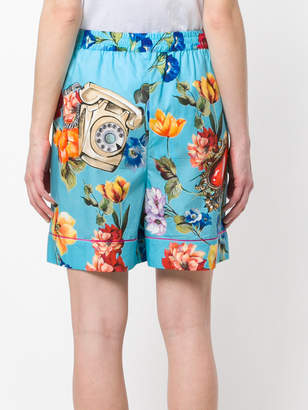 Dolce & Gabbana printed elasticated waist shorts