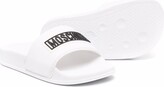 Thumbnail for your product : MOSCHINO BAMBINO Logo-Print Open-Toe Slides