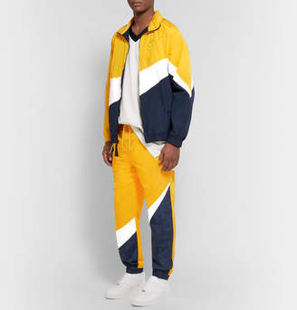 Nike Logo-Print Colour-Block Nylon Track Jacket - Men - Yellow