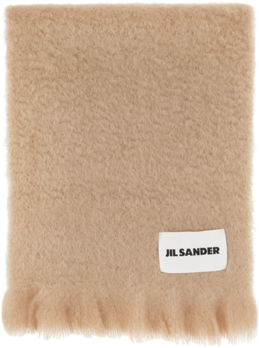 Jil Sander Beige Mohair and Wool Scarf - ShopStyle Accessories
