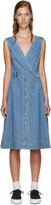 Thumbnail for your product : Sjyp Blue Denim Buttoned Dress