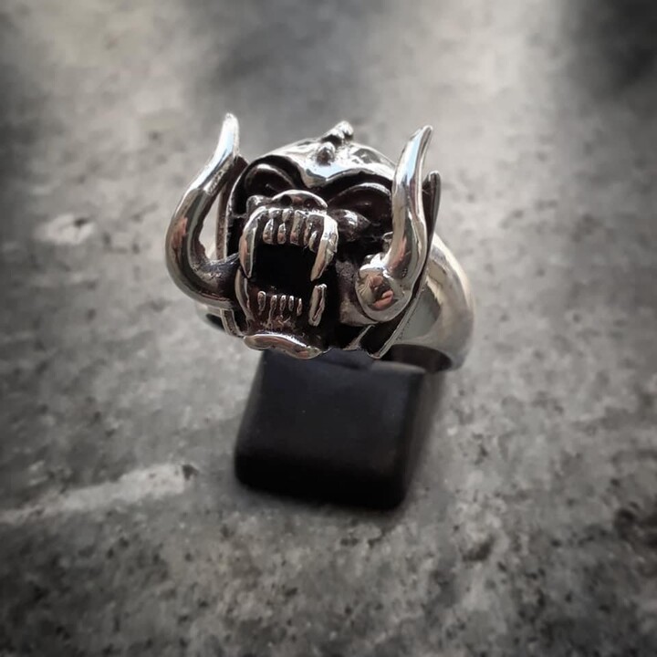 Etsy Motörhead Snaggletooth War Pig Sterling Silver 925 Ring