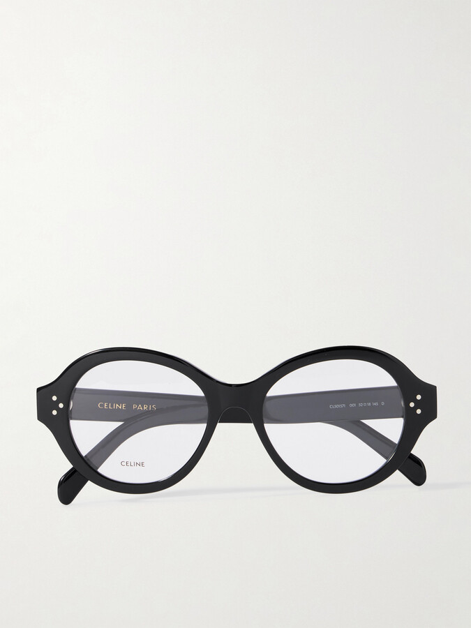 CELINE Eyewear - Round-frame Acetate Optical Glasses - Black