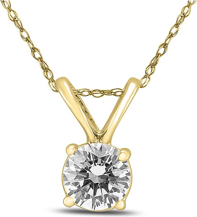 White Diamond Necklace in 14 Karat Rose Gold 0.60 Carat Diamond 18 inch  Necklace
