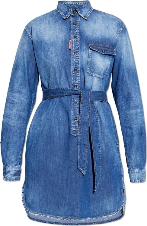 Dsquared2 Buttoned Denim Dress