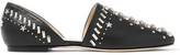 Thumbnail for your product : Jimmy Choo Globe Studded Leather Flats - Black