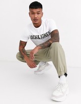 Thumbnail for your product : Jack and Jones Core camo logo t-shirt in white