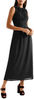 Thumbnail for your product : RED Valentino Point D'esprit-trimmed Lace Midi Dress