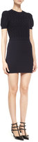 Thumbnail for your product : RED Valentino Short-Sleeve Cable-Front Knit Dress