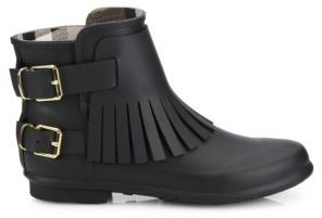 Burberry Fritton Fringe Rubber & House Check Rain Boots