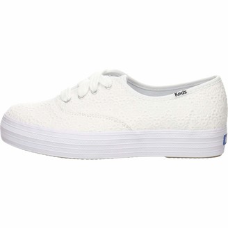 white eyelet keds