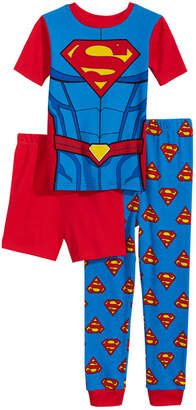 Superman DC Comics 3-Pc. Graphic-Print Pajama Set, Little and Big Boys