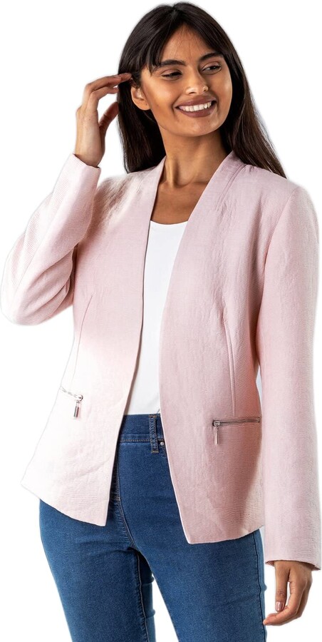 pale pink jacket for wedding